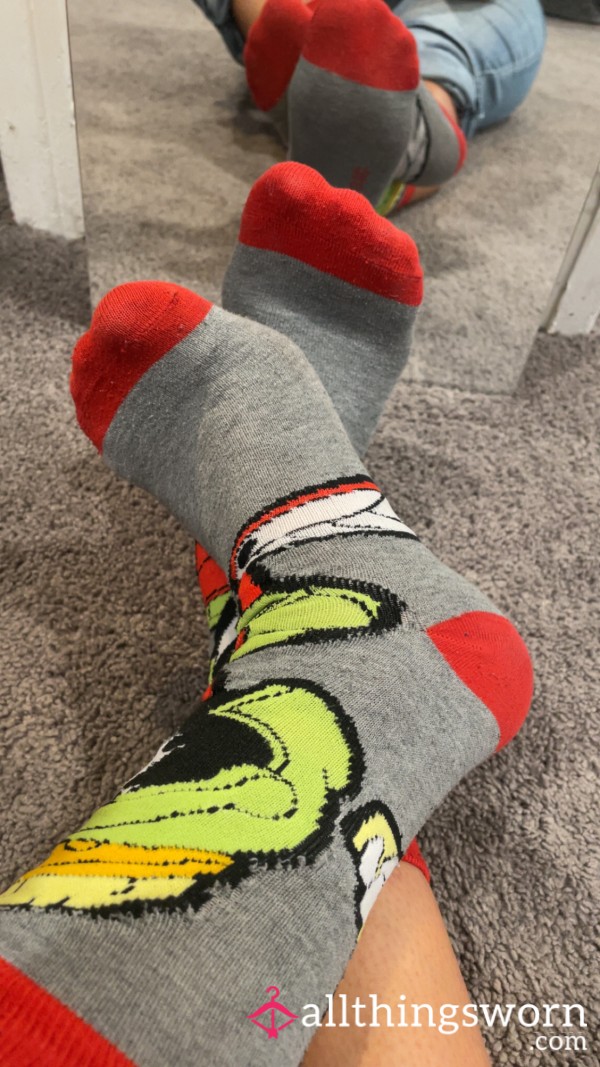 Thin Worn Marvin The Martian Socks