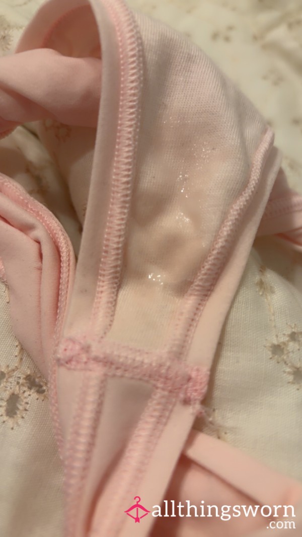 Thong Worn All Day🩷 Might Be A Little Wet As I’m Ovulating Sorry Not Sorry🩷