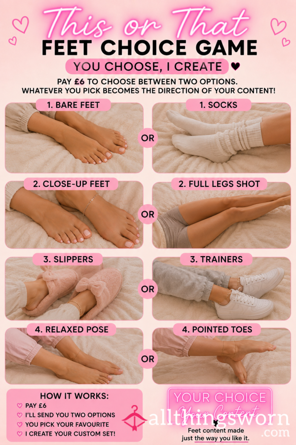 ✨ This Or That Feet Choice Game ✨