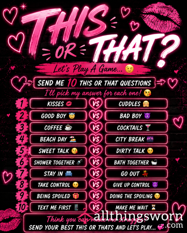 This Or That? Let’s Play 👀