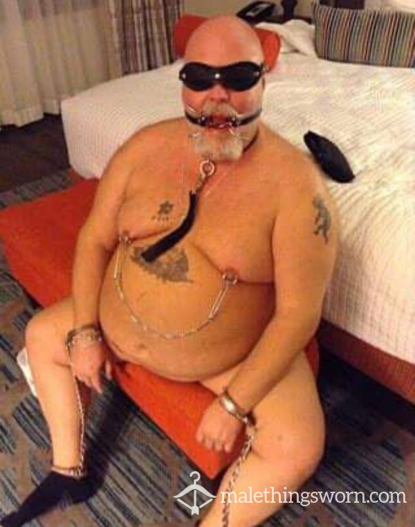 This Sub Consented And Had Me Record Him To Expose Him. No Audio But Video Of A Sub Rubbing His Little C*ck And Writing On His Fat Tits.