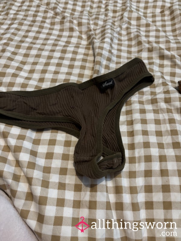 Dark Green/Brown Thong