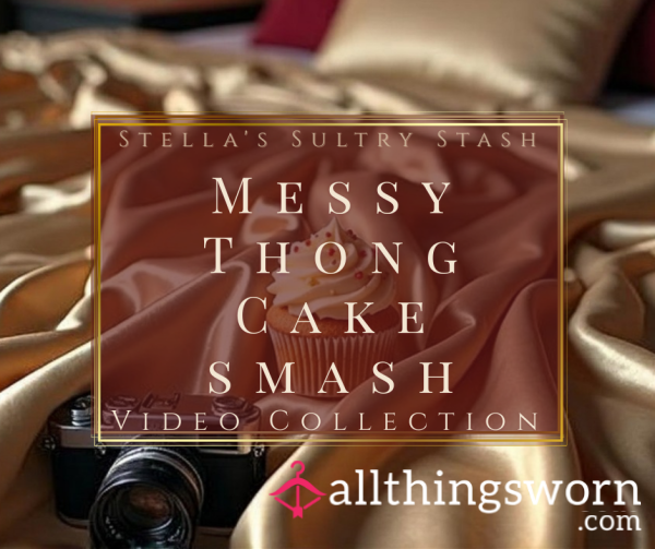 Thong Cake Smash (2.00 - Black-Thonged, Big B*m Bouncing On A Victoria Sponge - £10)