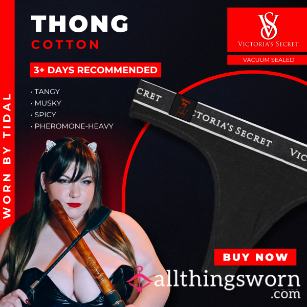 THONG | Victoria's Secret Black Cotton Thong