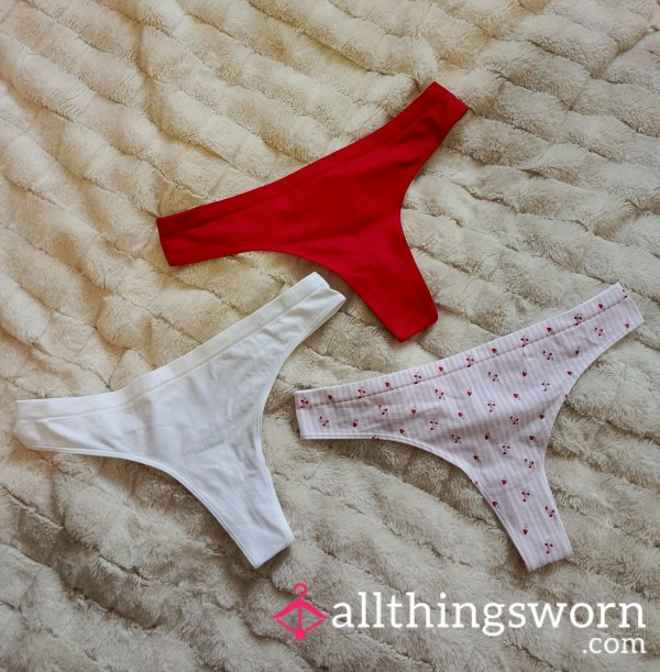 Thongs 3 Different Options Available 🍓full 24 Hour Wear Size M