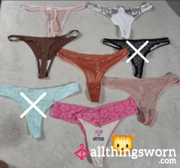 Thongs / Gstrings -Comes With 48 Hrs Wear😜 +$5 Each Additional Day
