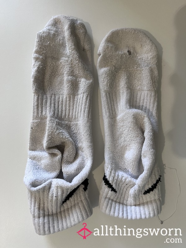 Threadbare White Nike Socks