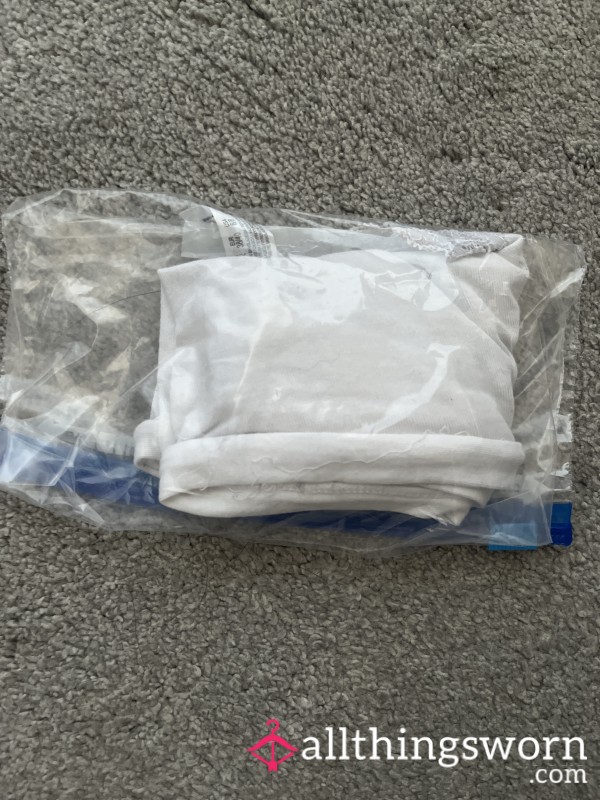 Three Day Wear White Panties, Packaged And Ready To Go 💋