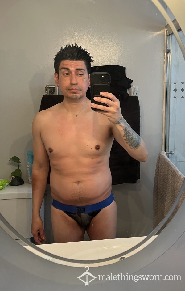 Three Day Worn Blue Camo Jockstrap