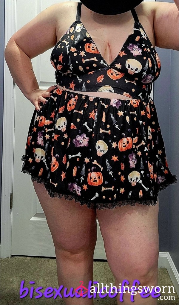 Three-Piece Halloween Lingerie