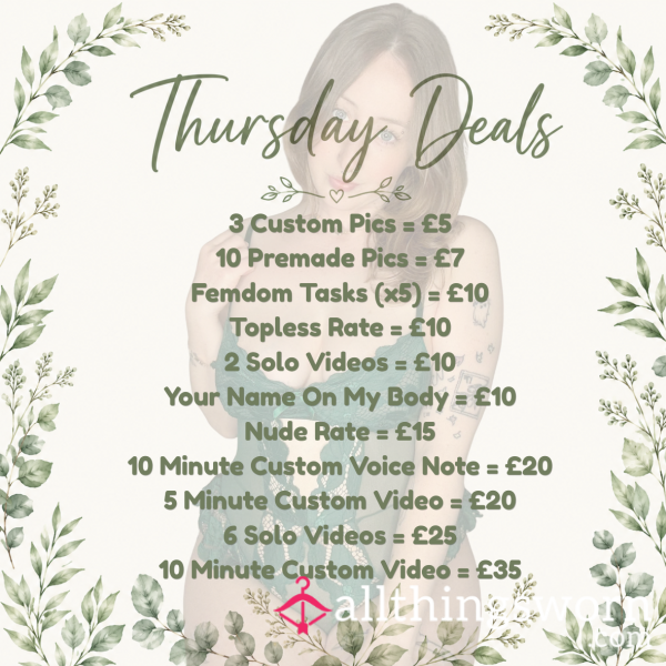 Thursday Deals  - Best Deals Of The Week, Claim Now!