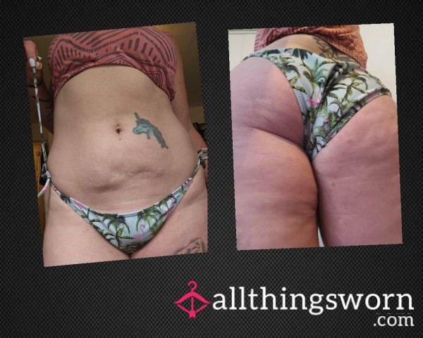 Tie Side Flamingo Bikini Bottoms