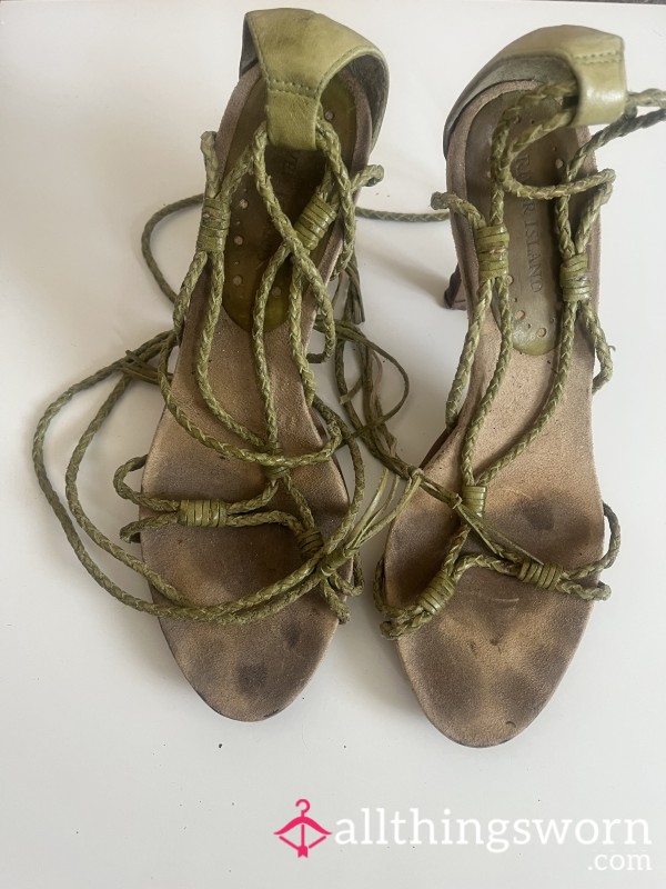 Tie Up The Legs Rope Heels