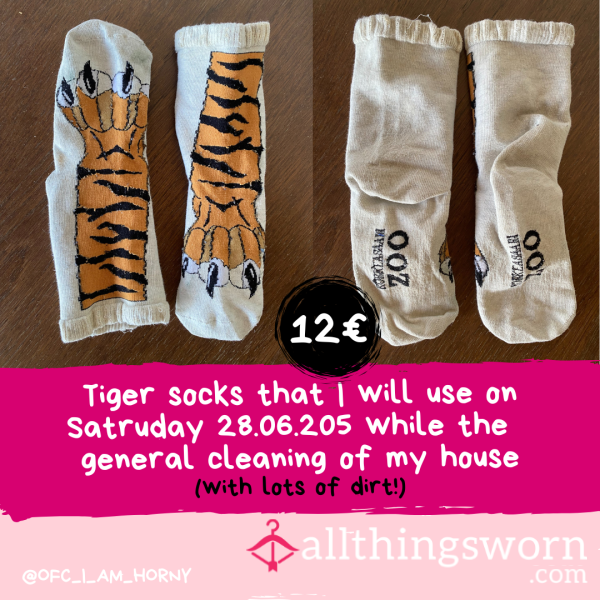 🧦 Tiger White Socks