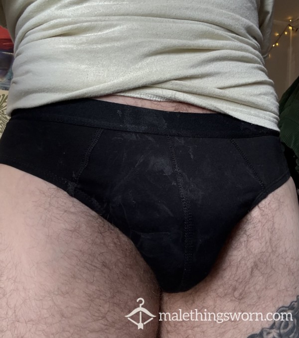 Tight Black Briefs, Worn And Loaded