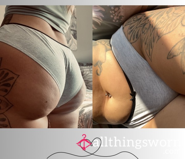 🩶 Tight Grey Cotton Panties 🩶