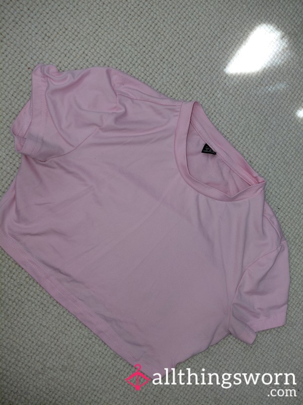 Tight Little Pink Cropped T Shirt