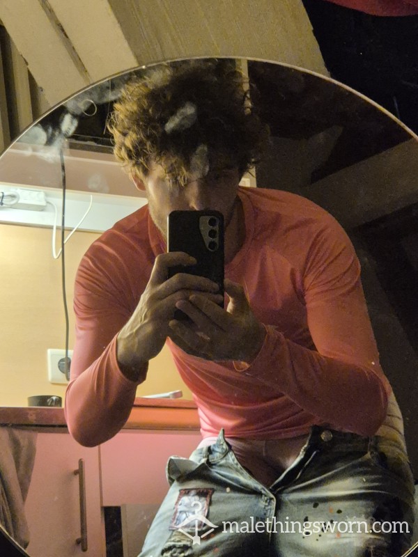 Tight Pink Shirt, Decorative Jeans & Matching Underwear
