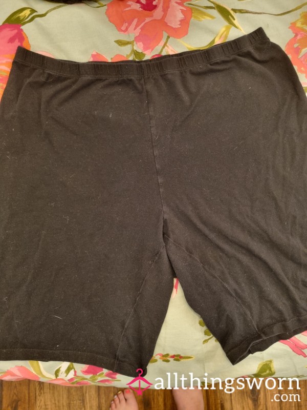 Tight Shorts Worn Without Knickers