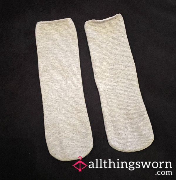 Tight Thick White Socks - 24hr Worn On Bratty Ginger MILF Feet! 💜🔥