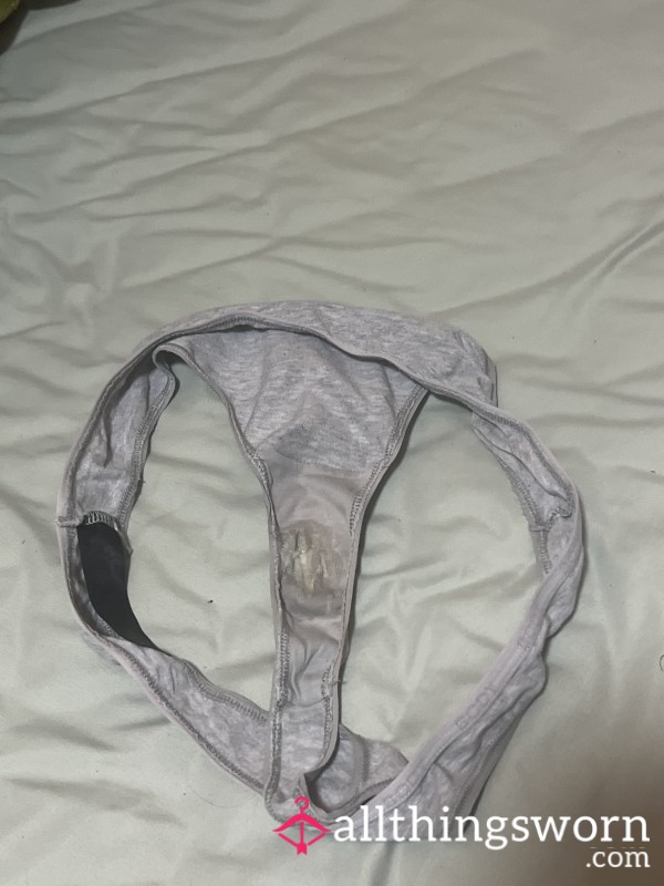 Tight Worn Grey ‘body’ Thong