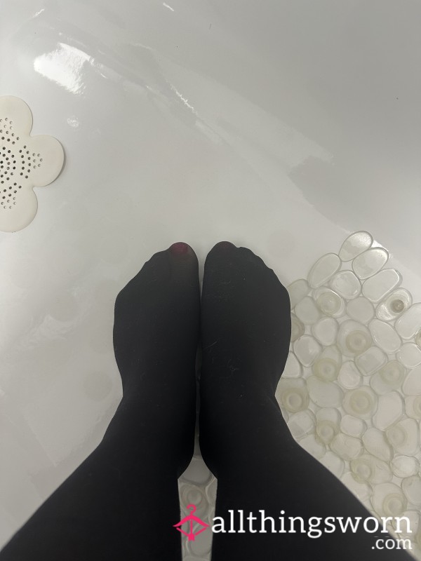 Tights Getting Wet In The Shower