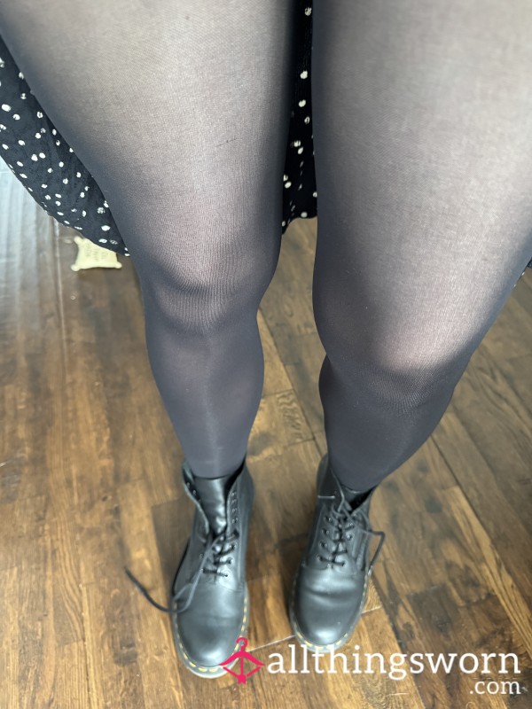 Black / Nude Worn Tights & Pantyhose | Real Wear, Soft Sheer Nylon