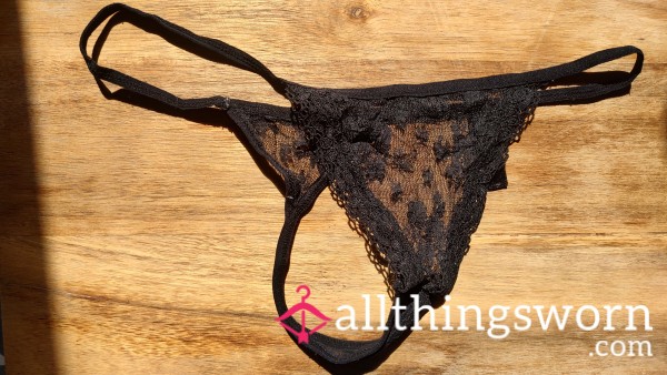 Tiny Black Thong