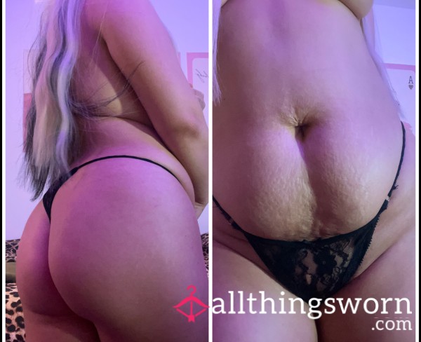 Tiny Black Thong