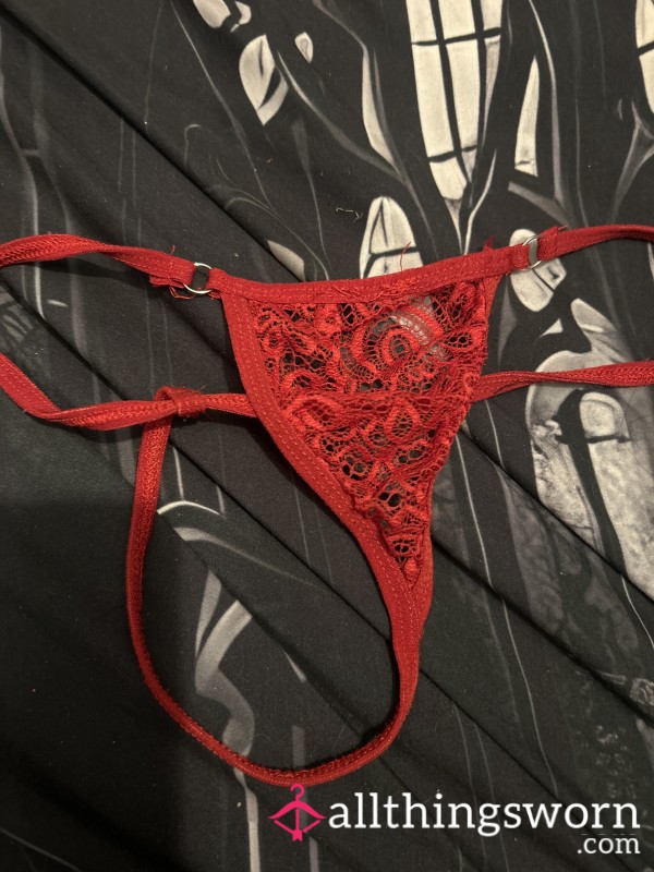 Tiny Burgundy Thong
