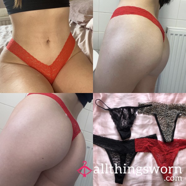 Tiny Lace Thongs Worn For You 😜