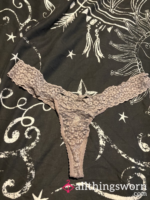 Tiny Pink Lace Thong
