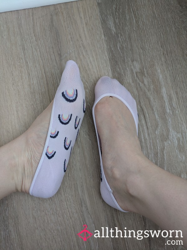 Tiny Purple Rainbow Liner Socks