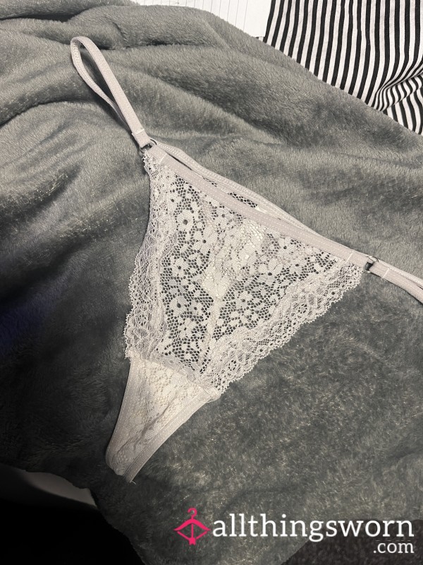 Tiny White Lace Thongs Filled With My Scent🐱