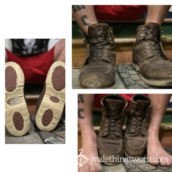 Tired Worn Out Work Boots