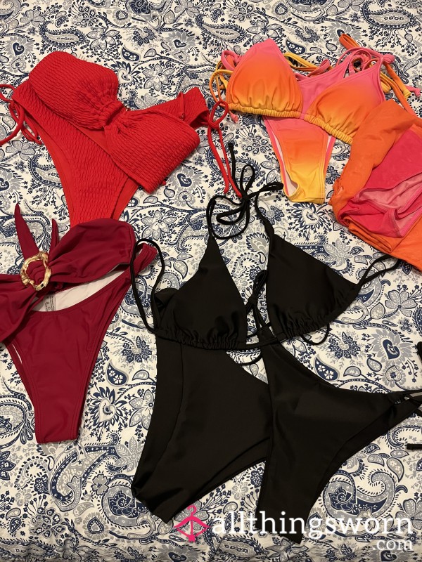 To Be Sold Separately - Selection Of Well Worn Bikinis On My Holiday ☀️