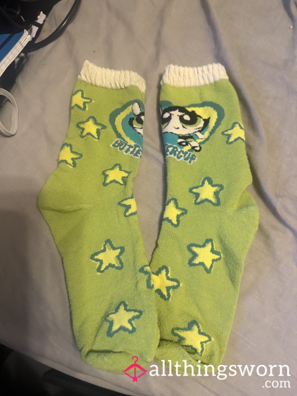 (To Be Worn) 24hr Worn Green Colourful Socks