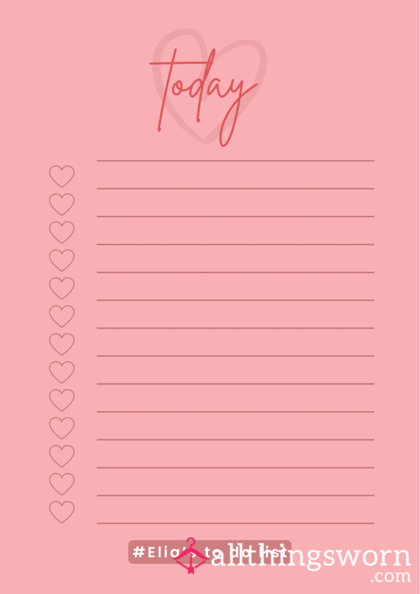 To Do List For You To Follow 🧎‍♂️‍➡️