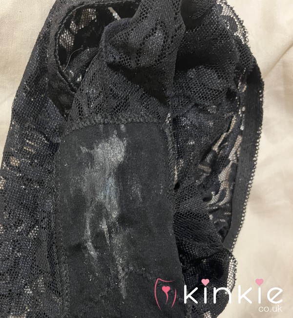 TODAY’S DIRTY WORN BLACK LACE THONG WORN FOR 48 HOURS 5 STAR ⭐ ⭐⭐⭐⭐ REVIEWS