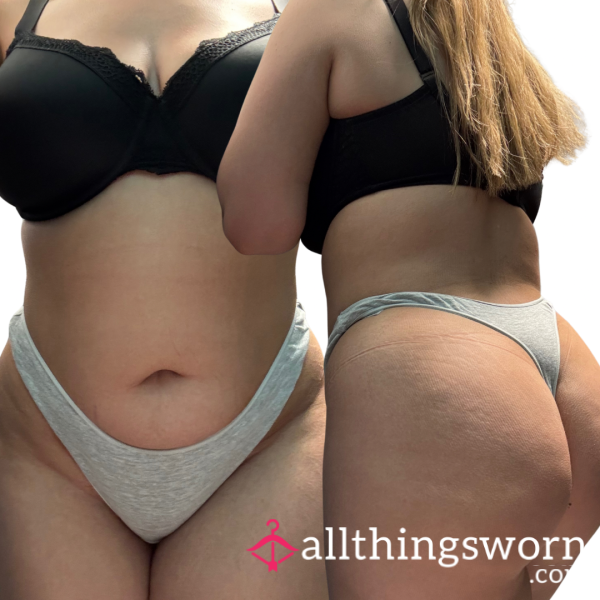 Todays Grey Gym Thong🥵 15hrs Wear 😍