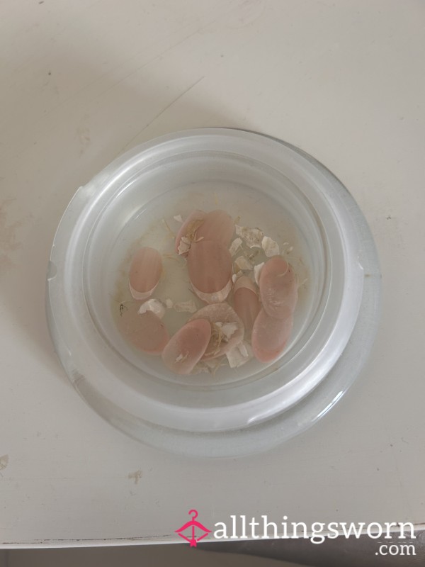 Toe Nail Clipping And Old Gel Polish