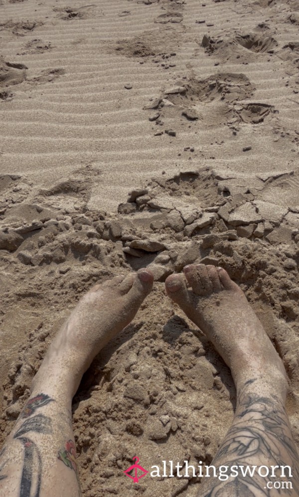 Toes In The Sand On Holiday