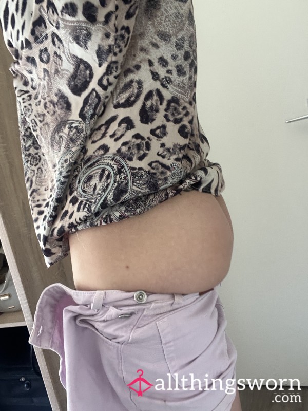 Too Small Denim Purple Shorts 🍑