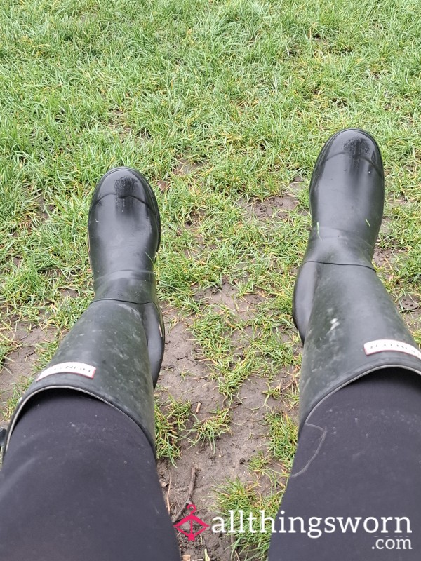 Took These Black Tights Out For A Long Countryside Walk In My Wellies Today. They’ve Been Worn The Whole Time So They’re Warm And A Little Sweaty Afterwards. Perfect If You Like Genuine, Natu