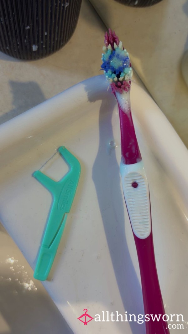 Toothbrush And Floss Stick