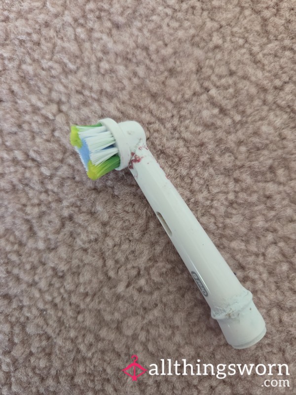 Toothbrush Head .Lip Stain On It