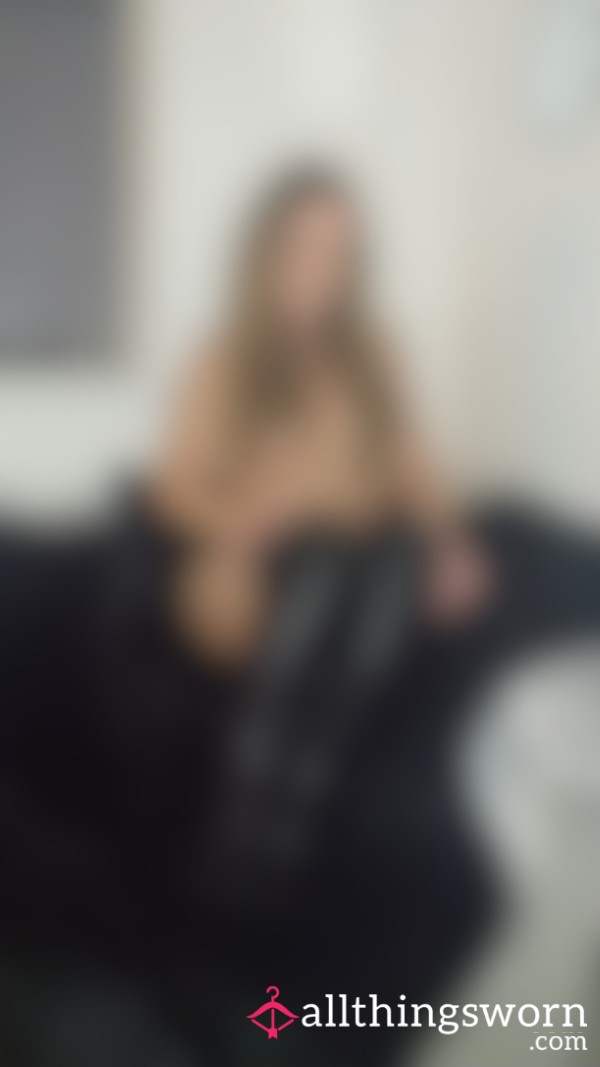 Topless, Thigh High Boots, Nude Nylons And Black Brazilian Panties 🔐