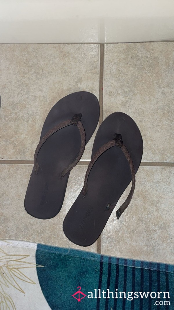 Torn Beach Flip Flops
