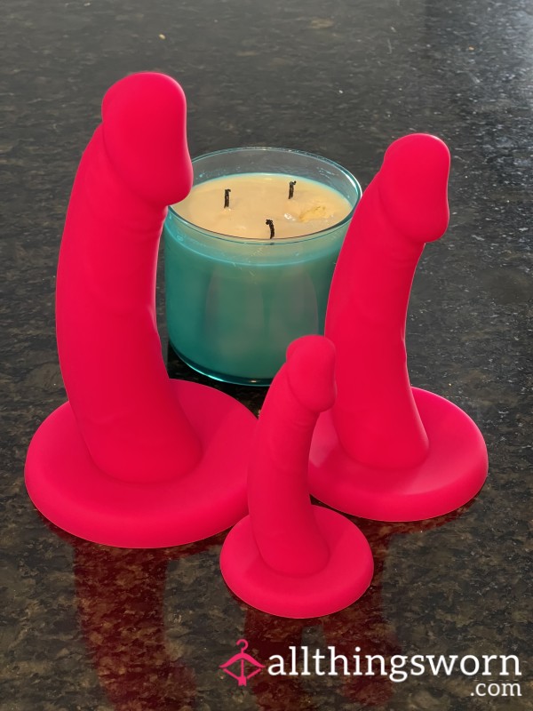 Toys: Pink A**l/pu**y Suction Cup Plugs/di**os
