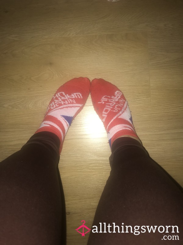 Trampoline Socks Sweaty And Used For Over An Hour.